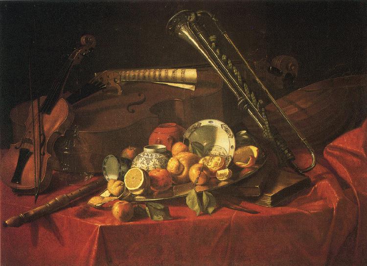 Cristoforo Munari Still-Life with Musical Instruments Sweden oil painting art